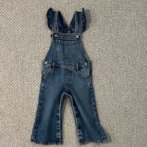 GAP Kids Ruffle Strap Denim Overalls